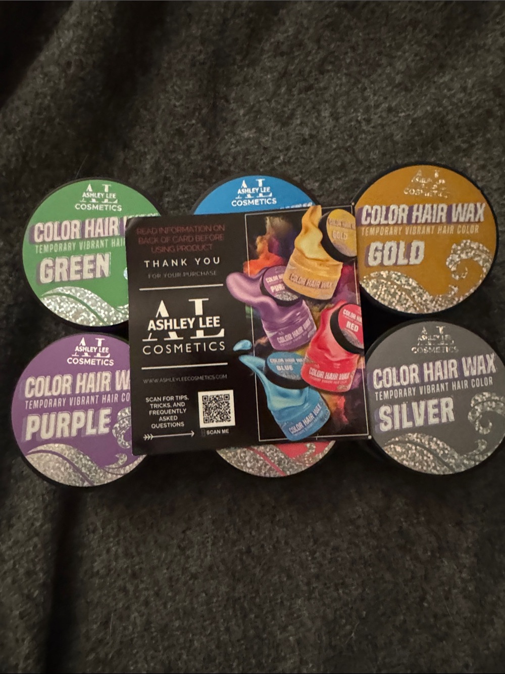 Temporary Color Hair Wax - Multi Color (Green, Purple, Gold, Silver)